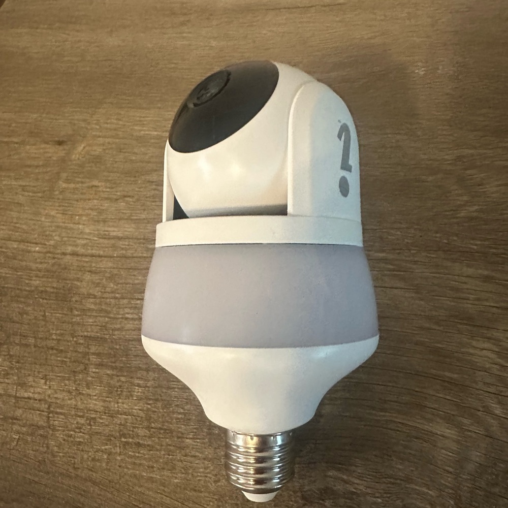 White Smart Light Bulb with Camera